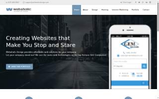 Webaholic Design, LLC website
