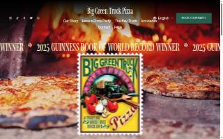 Big Green Truck Pizza website