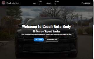 Coach Auto Body Inc website