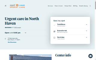 Hartford HealthCare‑GoHealth Urgent Care website