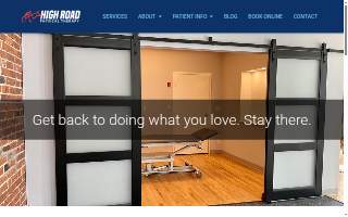 High Road Physical Therapy website
