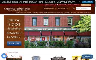 Oriental Furnishings website