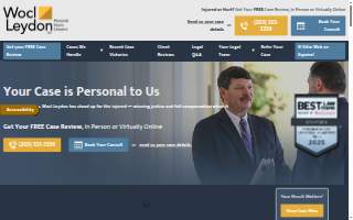 Wocl Leydon Personal Injury Lawyers website