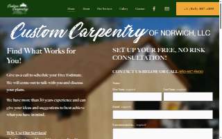 Custom Carpentry of Norwich website
