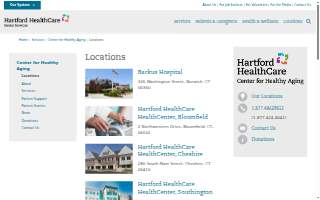 Hartford HealthCare Center for Healthy Aging website
