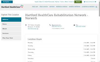 Hartford HealthCare Rehabilitation Network website