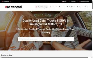 Car Central Milford website
