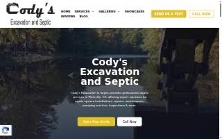 Cody's Excavation and Septic website