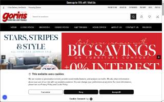 Gorins Furniture Inc of Plainville website