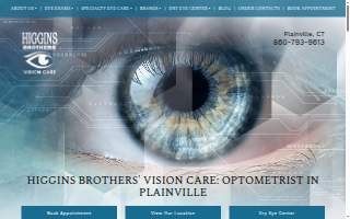 Higgins Brothers' Vision Care website