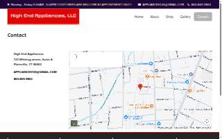 High End Appliances LLC website
