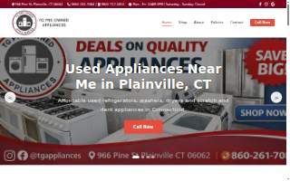 TG Pre-owned Appliances of Plainville website