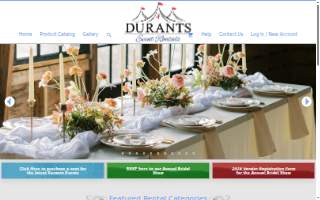 Durants Party Rentals website