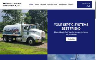 Frank Falls Septic Tank Services website
