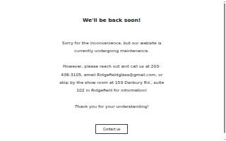 Ridgefield Glass website