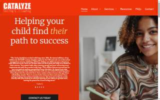 Catalyze Test Prep and LD Coaching website