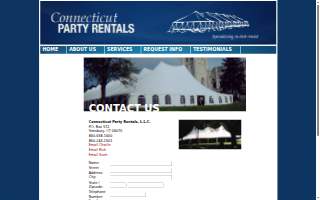 Connecticut Party Rentals LLC website