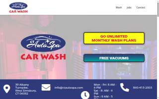 CT Auto Spa website