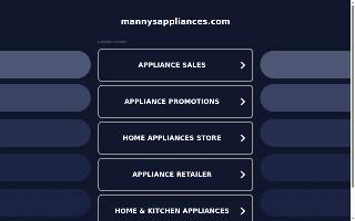 Manny's Appliances website
