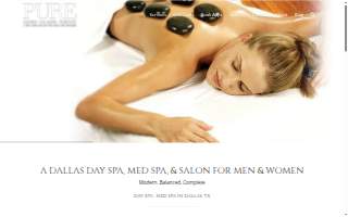 Pure Spa Wellness website
