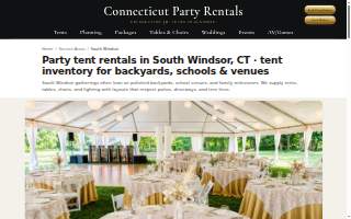 Connecticut Party Rentals LLC of South Windsor website