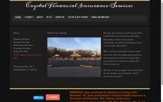 Crystal Financial Insurance Services website