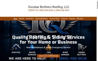 Escobar Brothers Roofing LLC website