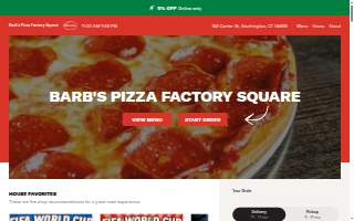 Barb's Pizza Factory Square website
