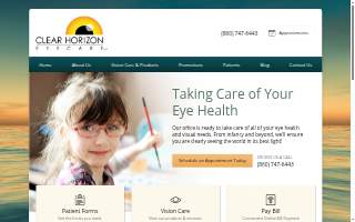 Clear Horizon Eyecare website