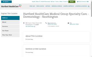Hartford HealthCare Medical Group - Dermatology website
