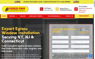 Egress Pros - Egress Window Installation Company website