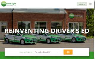 Fresh Green Light Driving School website
