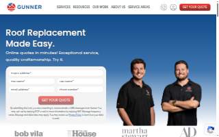 Gunner Roofing website
