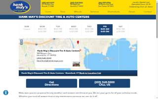 Hank May's Discount Tire & Auto Center website