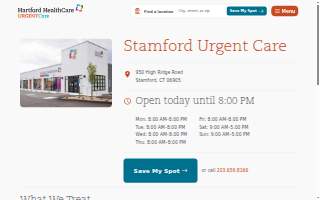 Hartford HealthCare Urgent Care website