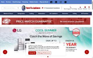 Planet TV & Appliances website