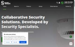 Security Specialists of Stamford website
