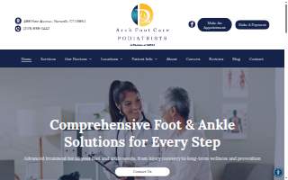 Arch Foot Care Podiatrists website