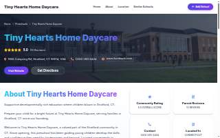 Tiny Hearts Home Daycare website
