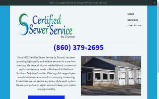 Certified Sewer Service by Torrant website