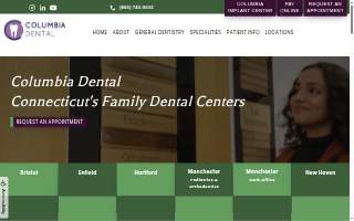 Columbia Dental website