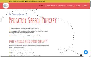 For Goodness Speech: Pediatric Speech and Language Pathologist website