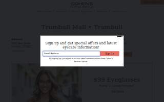 Cohen's Fashion Optical of Trumbull website