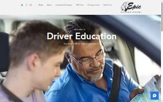 Epic Driving School website