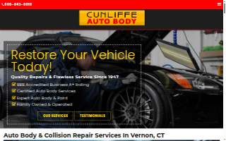 Cunliffe Auto Body website