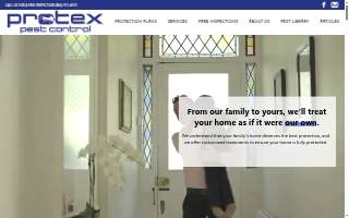 Protex Pest Control website