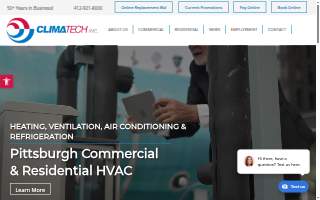 ClimaTech Heat and Air website
