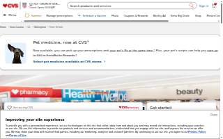 CVS Pharmacy website