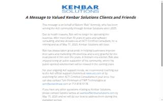 Kenbar Solutions - ACT Consultants website