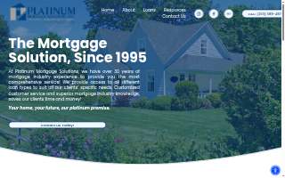 Platinum Mortgage Solutions, Inc. website